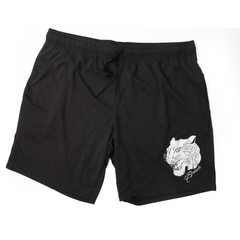 Bokeh Brand Panther Logo Black Mesh Shorts